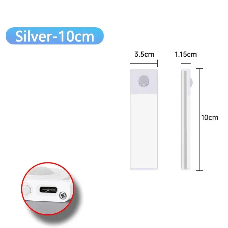 Lumières d'armoire à LED avec capteur de mouvement, USB sans fil- livraison gratuite