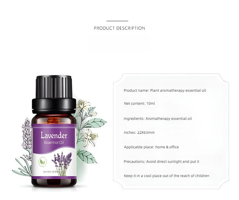 18 saveurs huiles essentielles pour diffuseur d'arôme humidificateur d'air maison soluble dans l'eau 10ml désodorisant parfums huile de parfum parfum