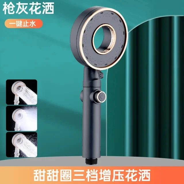 Pommeau de douche haute pression, 3 modes, pommeau de douche réglable, économie d'eau, arrêt à une touche, buse de pulvérisation d'eau, accessoires de maison