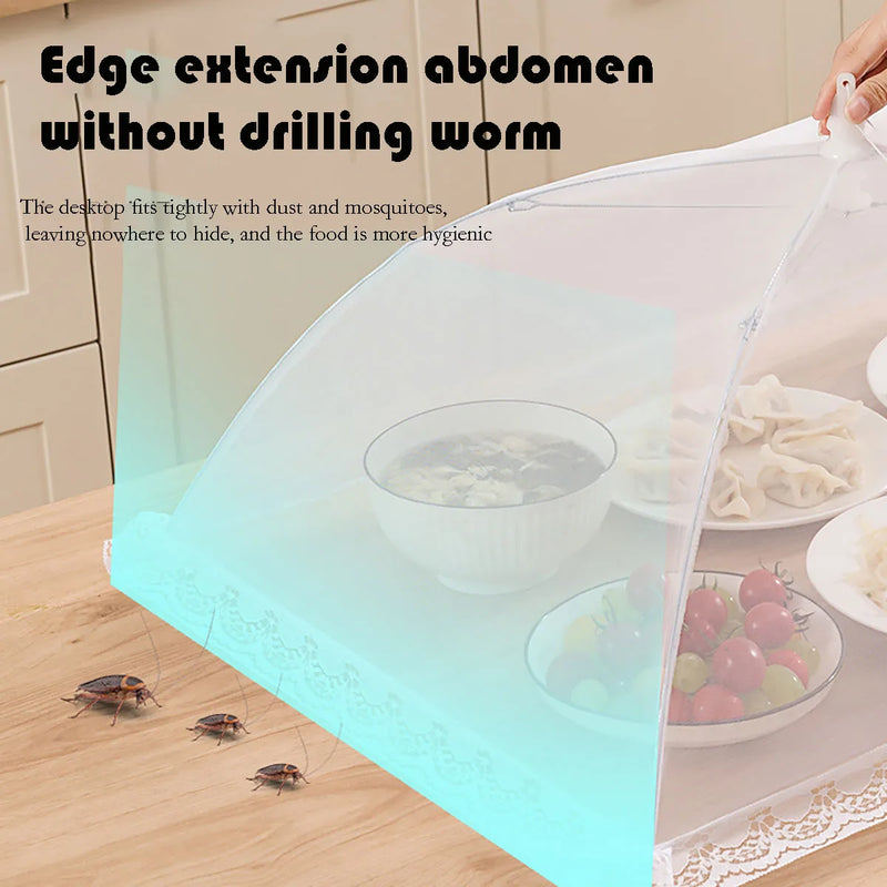Couverture alimentaire en maille pliable et lavable, couverture de Tables anti-insectes