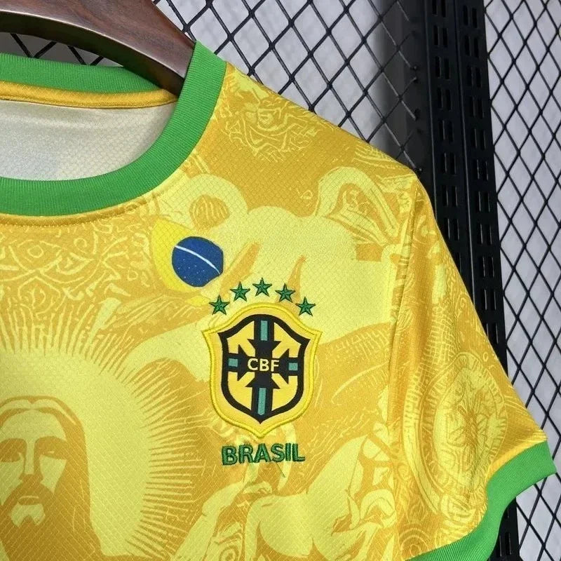 Le dernier maillot de football brésilien imprimé en 3D pour l'été comprend un portrait de Jésus, un t-shirt décontracté unisexe à séchage rapide