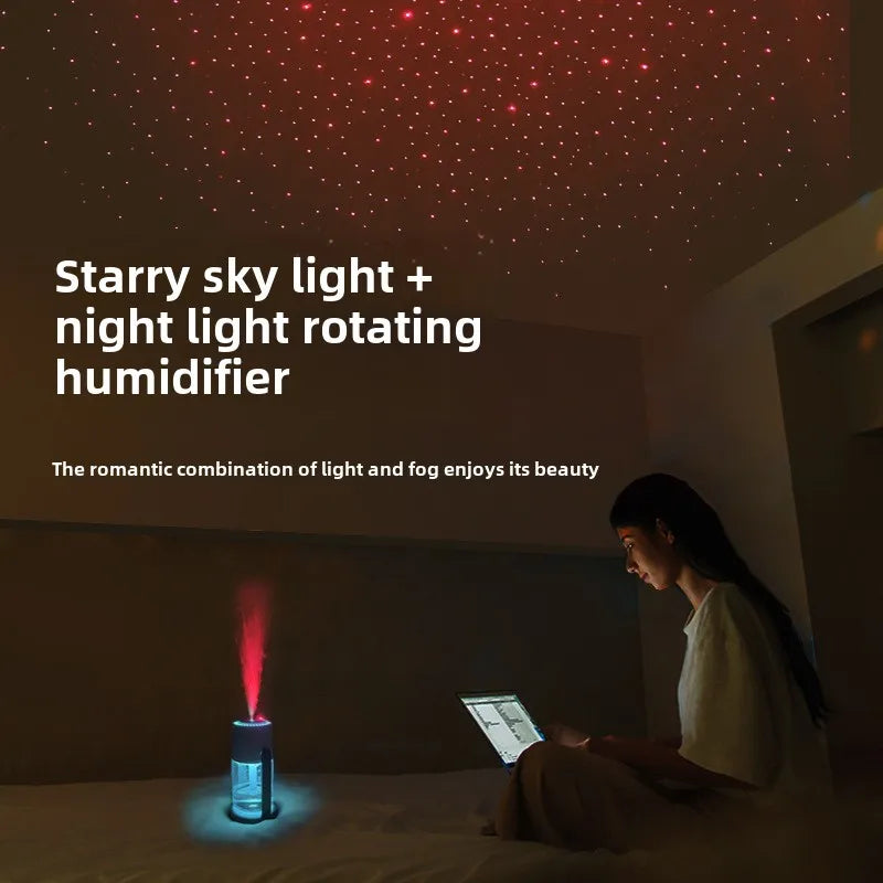 Dispositif de Projection d'étoiles, humidificateur d'air ultrasonique USB pour voiture, nébuliseur hydratant domestique