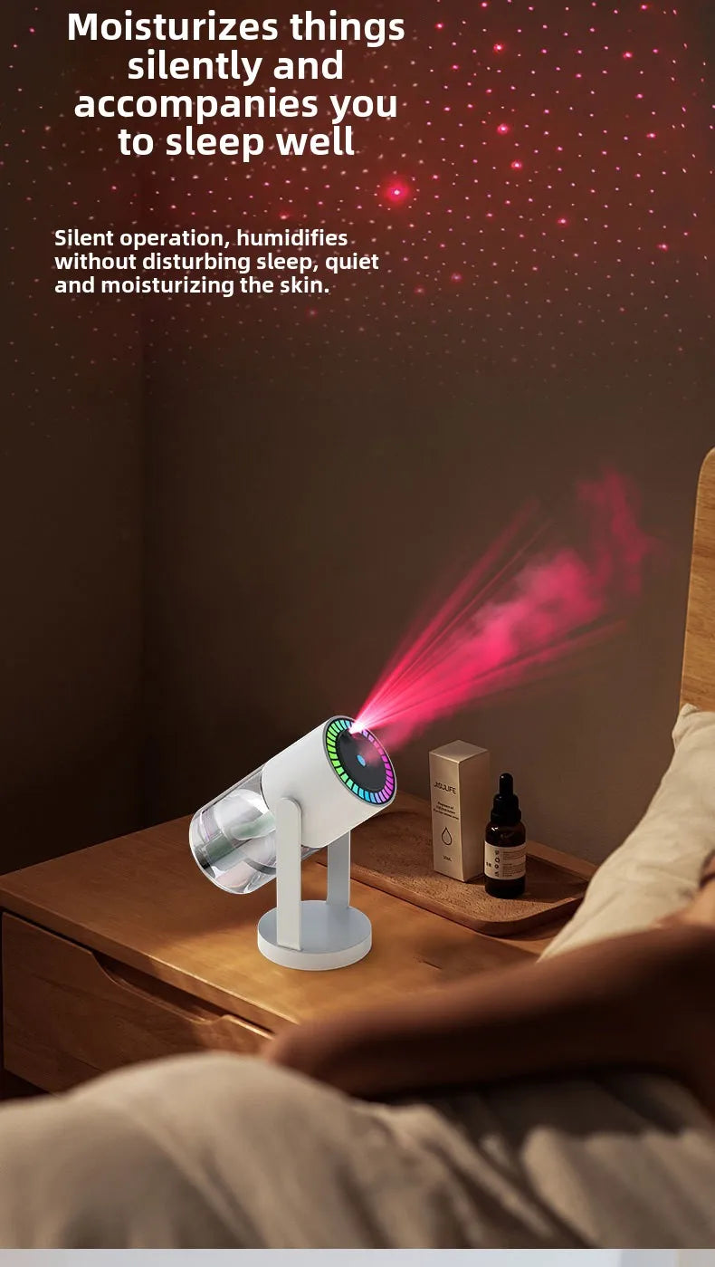 Dispositif de Projection d'étoiles, humidificateur d'air ultrasonique USB pour voiture, nébuliseur hydratant domestique
