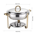 Poêle pliant en acier inoxydable pour Buffet, 7,5 l