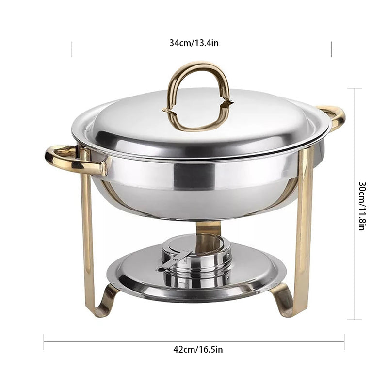 Poêle pliant en acier inoxydable pour Buffet, 7,5 l