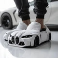 2025 nouveau pour BMW Porsche course pantoufles en peluche jouet chaussures en coton