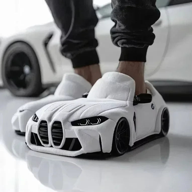 2025 nouveau pour BMW Porsche course pantoufles en peluche jouet chaussures en coton
