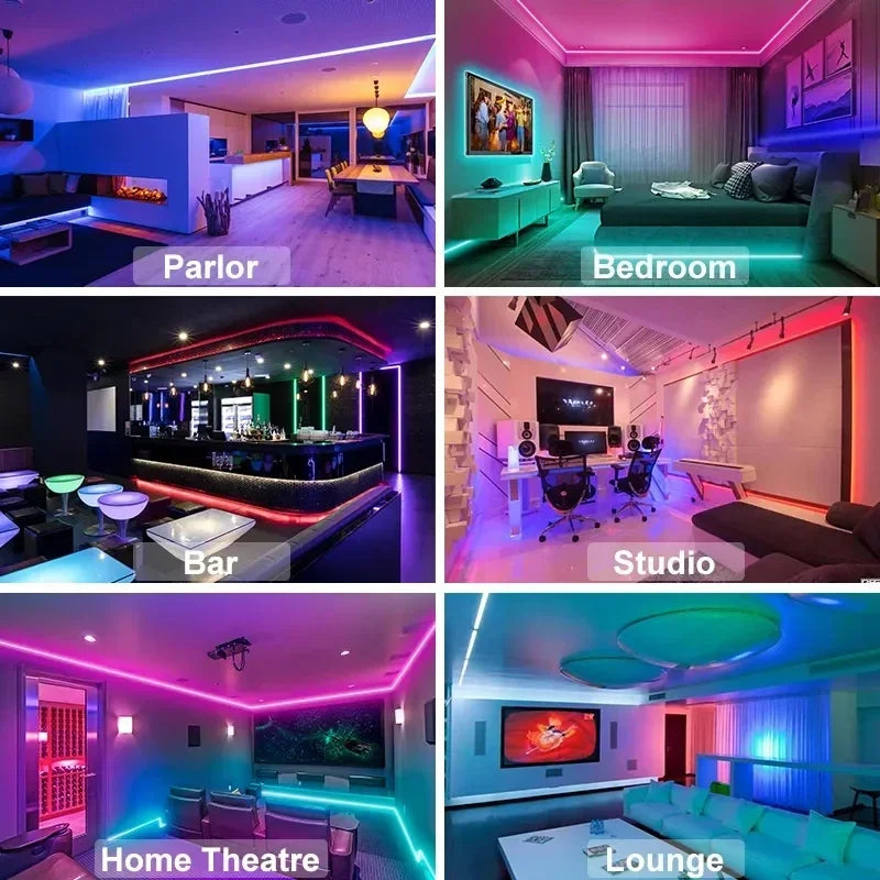 Bande lumineuse LED USB flexible pour la décoration de la chambre, diode de rétroéclairage TV, ruban de lampe, document proxy, 5050 RVB