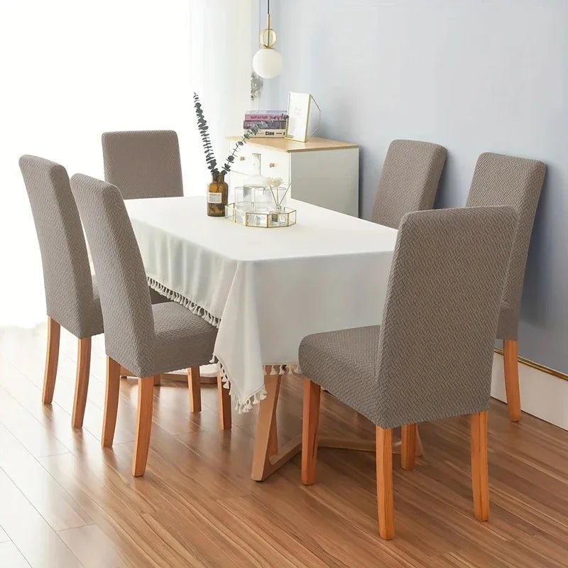 Housse de chaise de salle à manger élastique, extensible et épaisse, en Jacquard, pour salle à manger, cuisine, hôtel, Banquet de mariage