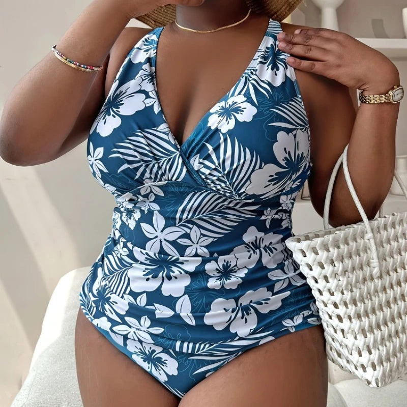 Maillot de bain deux pièces taille haute pour femmes, bikini imprimé, maillots de bain, bain trempé, vêtements de plage, natation, grande taille, 2021