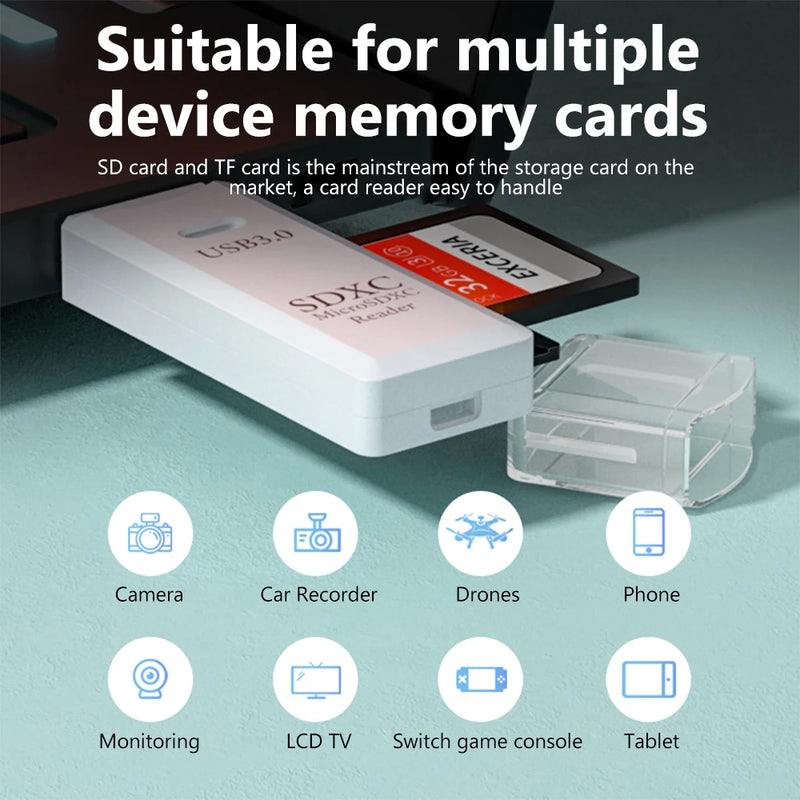 Lecteur de carte USB 3.0 2 en 1