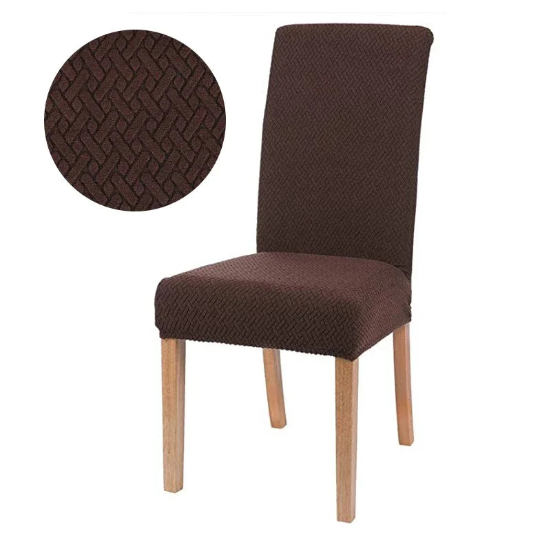 Housse de chaise de salle à manger élastique, extensible et épaisse, en Jacquard, pour salle à manger, cuisine, hôtel, Banquet de mariage