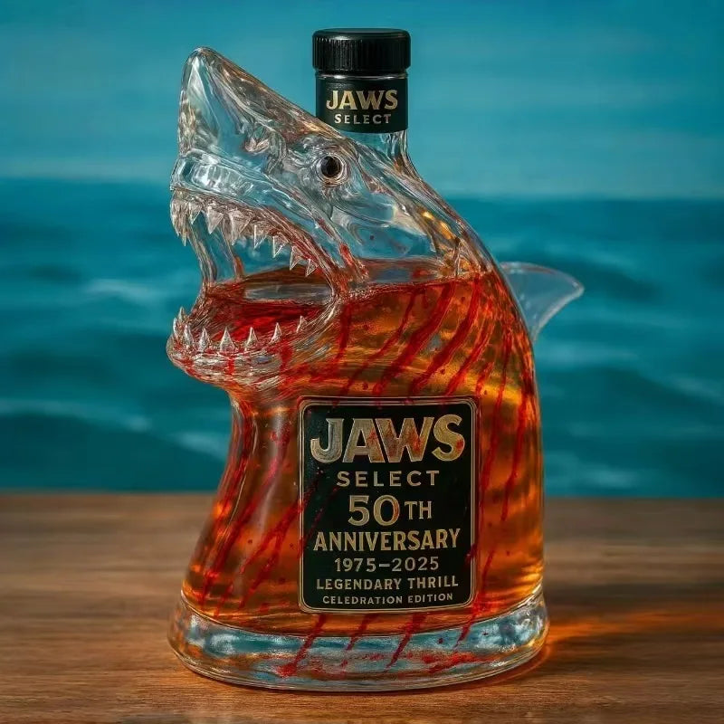 Bouteille de whisky requin drôle, tortue au doigt du milieu, carafe en verre, décoration de maison, bouteille de vin animale, jouet de Collection de statues