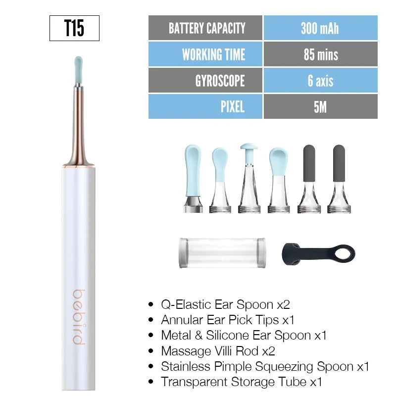 Bebird R1 + R3 T15 M9S nettoyeur d'oreille visuel intelligent Otoscop