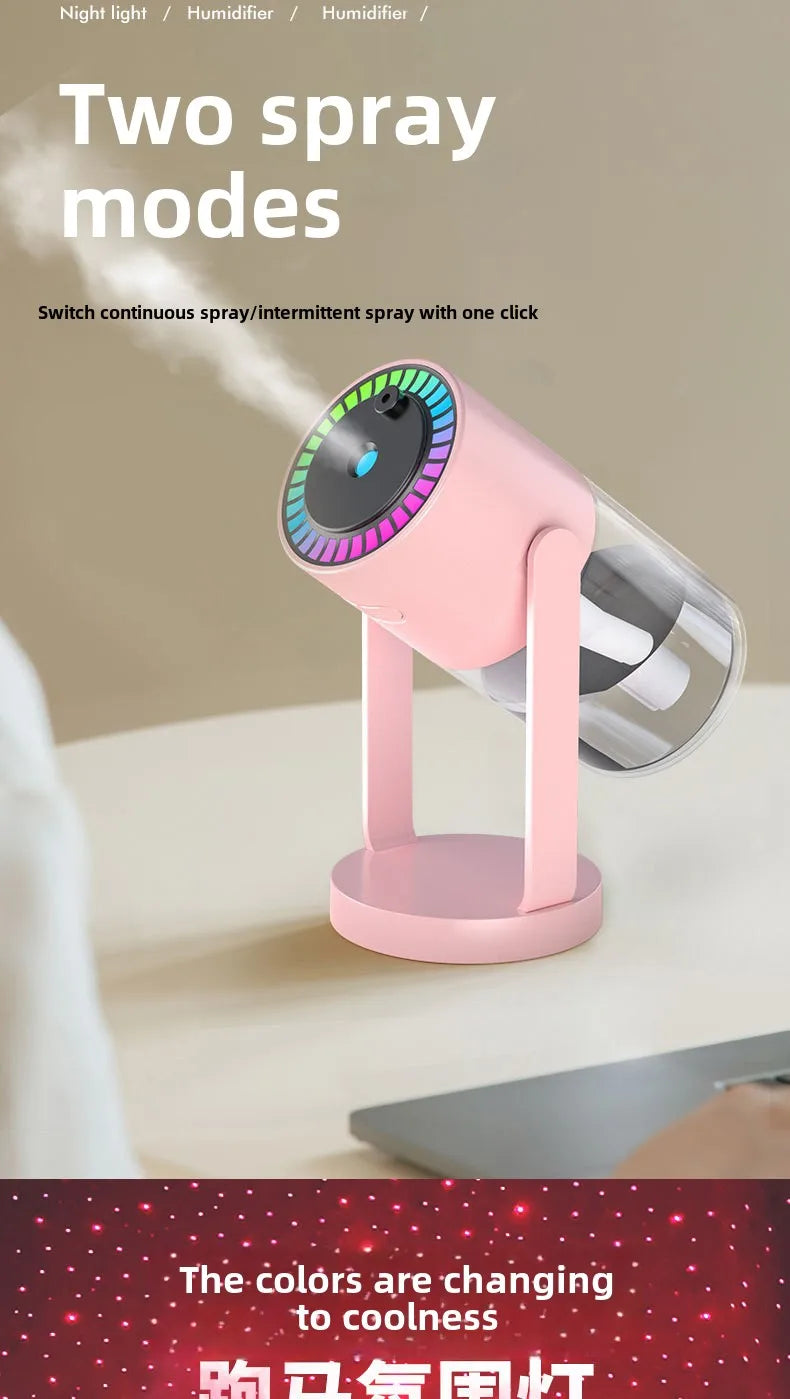 Dispositif de Projection d'étoiles, humidificateur d'air ultrasonique USB pour voiture, nébuliseur hydratant domestique