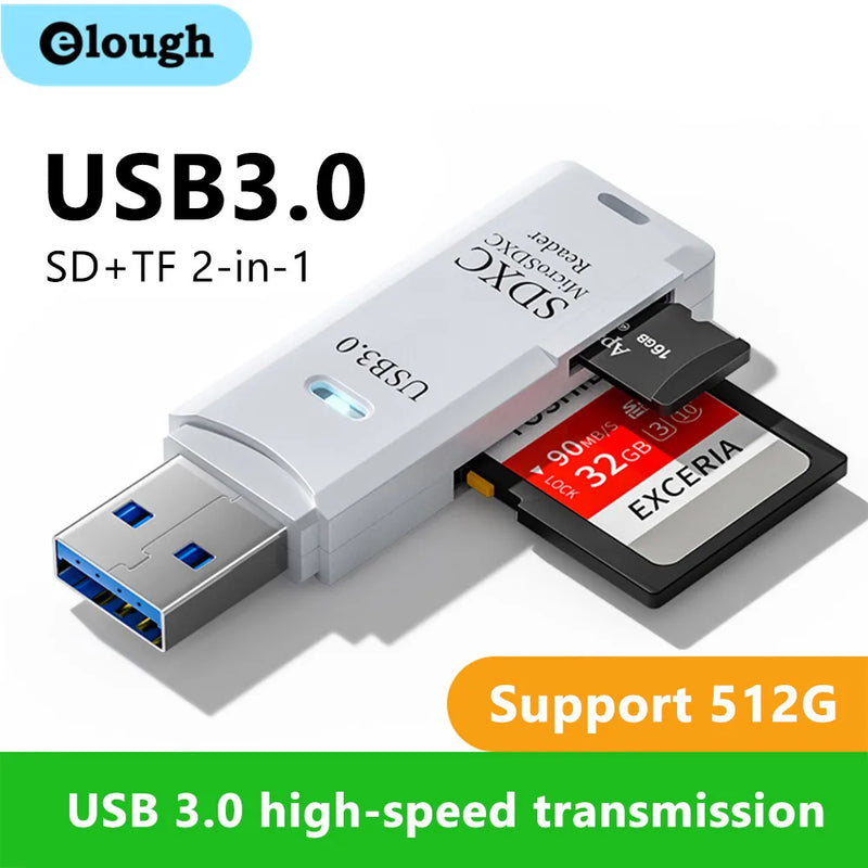 Lecteur de carte USB 3.0 2 en 1