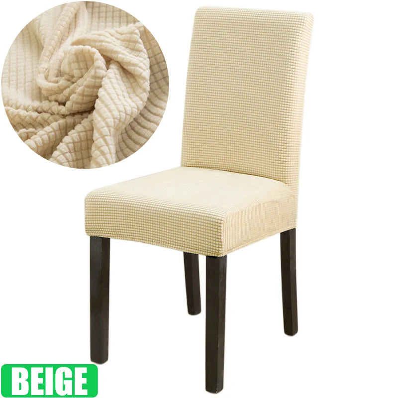 Housse de chaise de salle à manger élastique, extensible et épaisse, en Jacquard, pour salle à manger, cuisine, hôtel, Banquet de mariage