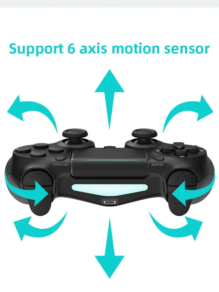 DATA FROG-Manette de jeu sans fil compatible Bluetooth, manette de jeu pour PS4