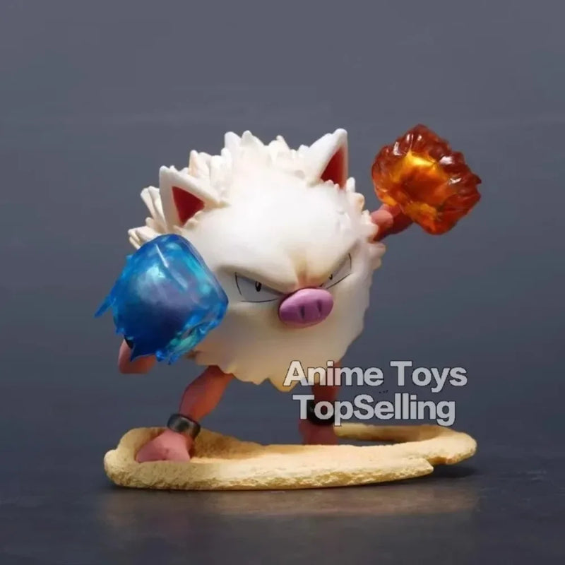 Figurine Pokemon de dessin animé Primeape, 7cm/2,76 pouces, Collection de statues en Pvc, modèles de jouets, cadeaux