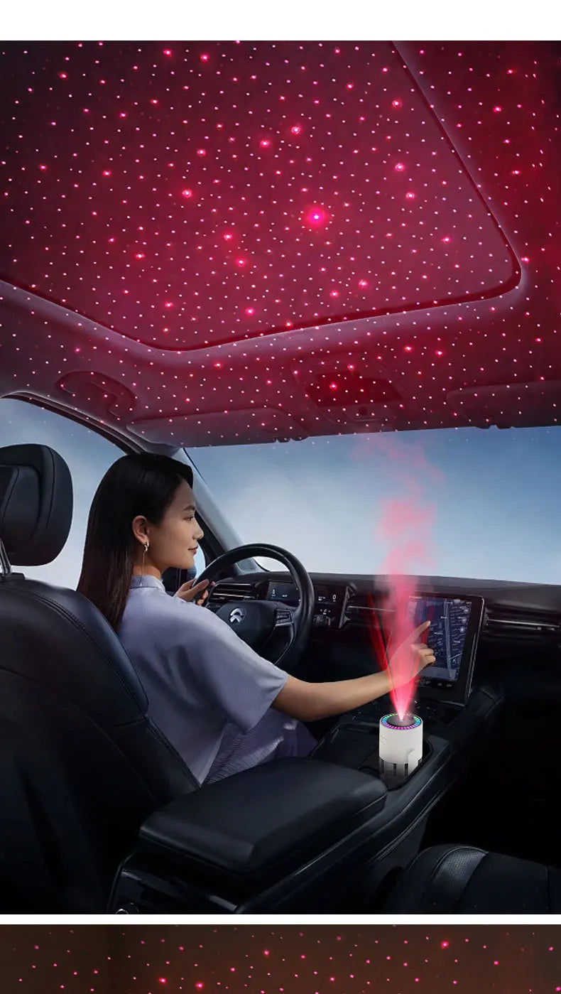 Dispositif de Projection d'étoiles, humidificateur d'air ultrasonique USB pour voiture, nébuliseur hydratant domestique
