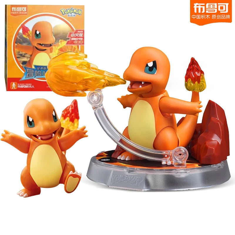 BLOKEES Original POKEMON blocs de construction Pikachu Charmander Psycanard Sprigatito Eevee Lucario Pokémon figurine jouets cadeau