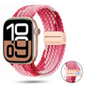 Braided Nylon Apple Watch Band with Magnetic Clasp – Adjustable, Breathable, Sweat-Resistant Strap for Series 10/9/8/7/6/5/4/3/2/1 SE, Fits 38mm to 49mm, Unisex Design for Men and Women, Magnetic Watch Band | Braided Design