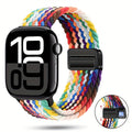 Braided Nylon Apple Watch Band with Magnetic Clasp – Adjustable, Breathable, Sweat-Resistant Strap for Series 10/9/8/7/6/5/4/3/2/1 SE, Fits 38mm to 49mm, Unisex Design for Men and Women, Magnetic Watch Band | Braided Design
