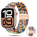 Braided Nylon Apple Watch Band with Magnetic Clasp – Adjustable, Breathable, Sweat-Resistant Strap for Series 10/9/8/7/6/5/4/3/2/1 SE, Fits 38mm to 49mm, Unisex Design for Men and Women, Magnetic Watch Band | Braided Design